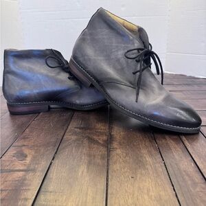 Sandro Moscoloni Chukka Ankle Boots Men's Size 13 D Gray Black Leather W/ Laces